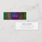 Carte De Visite Mini Monogramme avec des nuances de couleur texturées (Devant / Derrière)
