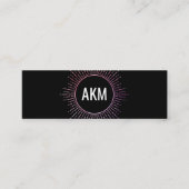 Carte De Visite Mini Monogramme avec éléments d'éclairage (Devant)