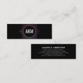 Carte De Visite Mini Monogramme avec éléments d'éclairage (Devant / Derrière)