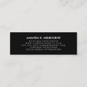 Carte De Visite Mini Monogramme avec éléments d'éclairage (Dos)