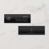 Carte De Visite Mini Monogramme| Avocat de droit classique (Devant / Derrière)