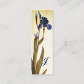 Carte De Visite Mini Monogramme BLUE IRIS (Dos)