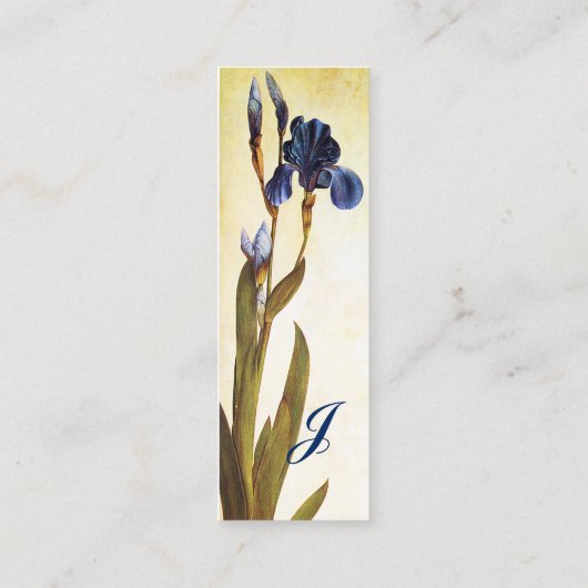 Carte De Visite Mini Monogramme BLUE IRIS (Dos)