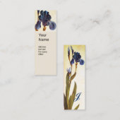 Carte De Visite Mini Monogramme BLUE IRIS (Devant / Derrière)