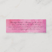 Carte De Visite Mini Monogramme couleur d'eau rose (Dos)