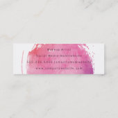 Carte De Visite Mini Monogramme couleur eau rose (Dos)