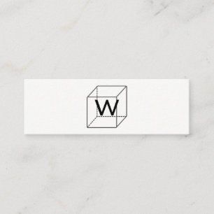 Carte De Visite Mini Monogramme Cube / entreprise