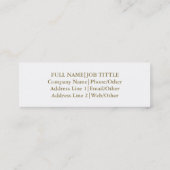 Carte De Visite Mini Monogramme d'aquarelle Fleur sauvage professionnel (Dos)