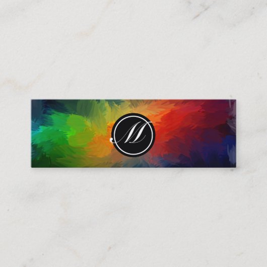 Carte De Visite Mini Monogramme d'art (Devant)