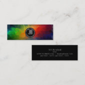 Carte De Visite Mini Monogramme d'art (Devant / Derrière)