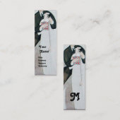 CARTE DE VISITE MINI MONOGRAMME DE MARIAGE ROMANTIQUE ET DE GROUPE (Devant / Derrière)