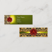 CARTE DE VISITE MINI MONOGRAMME DE PARCHEMENT DE SCEAU CIRE JAUNE (Devant / Derrière)