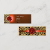 Carte De Visite Mini MONOGRAMME DE PARCHEMENT DE SCEAU CIRE orange (Devant / Derrière)