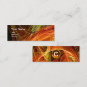 Carte De Visite Mini MONOGRAMME DE PHOTON CRAZY orange (Devant / Derrière)