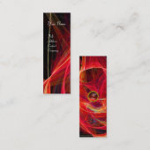 Carte De Visite Mini MONOGRAMME DE PHOTON FROID rouge (Devant / Derrière)