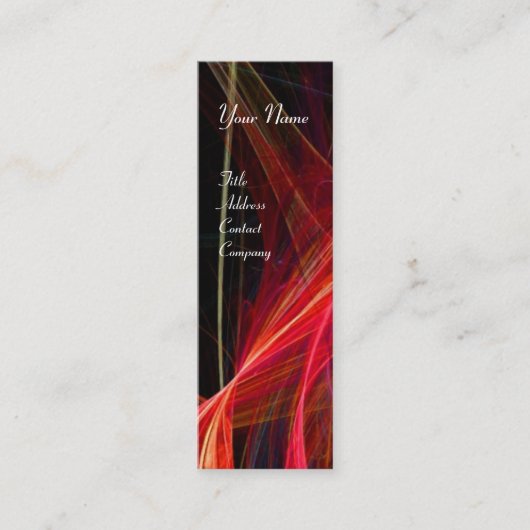 Carte De Visite Mini MONOGRAMME DE PHOTON FROID rouge (Devant)