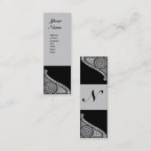 CARTE DE VISITE MINI MONOGRAMME DE RENAISSANCE (Devant / Derrière)