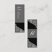 CARTE DE VISITE MINI MONOGRAMME DE RENAISSANCE (Devant / Derrière)