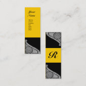 CARTE DE VISITE MINI MONOGRAMME DE RENAISSANCE (Devant / Derrière)