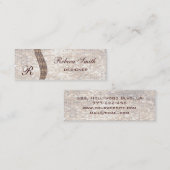 Carte De Visite Mini monogramme élégant (Devant / Derrière)