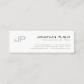 Carte De Visite Mini Monogramme Élégant Design Moderne Simple Simple (Devant)