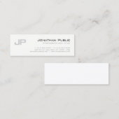 Carte De Visite Mini Monogramme Élégant Design Moderne Simple Simple (Devant / Derrière)