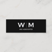 Carte De Visite Mini Monogramme | Exécutif (Devant)