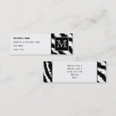 Carte De Visite Mini Monogramme fait sur commande, copie animale de (Devant / Derrière)