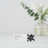 Carte De Visite Mini Monogramme fait sur commande, copie animale de (Debout devant)