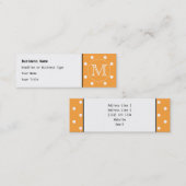 Carte De Visite Mini Monogramme fait sur commande. Point de polka (Devant / Derrière)