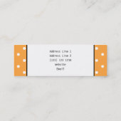 Carte De Visite Mini Monogramme fait sur commande. Point de polka (Dos)