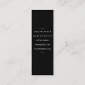 Carte De Visite Mini Monogramme Faux Gold brossé (Dos)