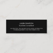 Carte De Visite Mini Monogramme glamour Cercle et rayures (Dos)