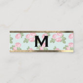 Carte De Visite Mini Monogramme Gold Trim | Rose et Pois (Devant)