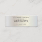 Carte De Visite Mini Monogramme Lux métallique moderne (Dos)