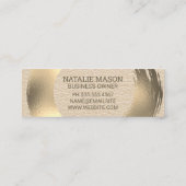 Carte De Visite Mini Monogramme Luxe | Or brossé (Dos)