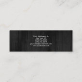 Carte De Visite Mini Monogramme mince moderne Arrière - plan gris tenda (Dos)