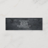 Carte De Visite Mini Monogramme mince moderne Arrière - plan gris tenda (Dos)