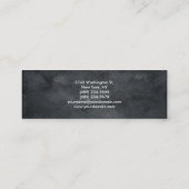 Carte De Visite Mini Monogramme mince moderne Tendance Gris clair (Dos)