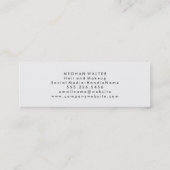 Carte De Visite Mini Monogramme minimaliste Faux Linen (Dos)