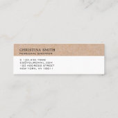 Carte De Visite Mini Monogramme moderne Monogramme Kraft-Imprimer Bed & (Dos)