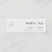 Carte De Visite Mini Monogramme Plain élégant design moderne élégant (Devant)