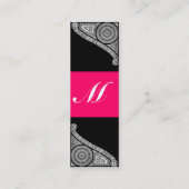 Carte De Visite Mini MONOGRAMME RENAISSANCE rose (Dos)