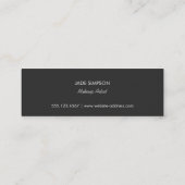 Carte De Visite Mini Monogramme rose or maquillage de beauté Artiste bâ (Dos)