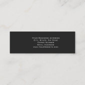 Carte De Visite Mini Monogramme rouge gris mince tendance moderne simpl (Dos)