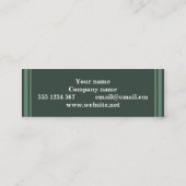 Carte De Visite Mini Monogramme sauge bandes vertes (Dos)