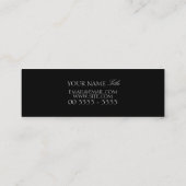 Carte De Visite Mini Monogramme simple (Dos)