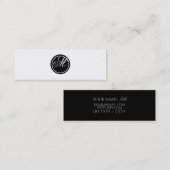 Carte De Visite Mini Monogramme simple (Devant / Derrière)