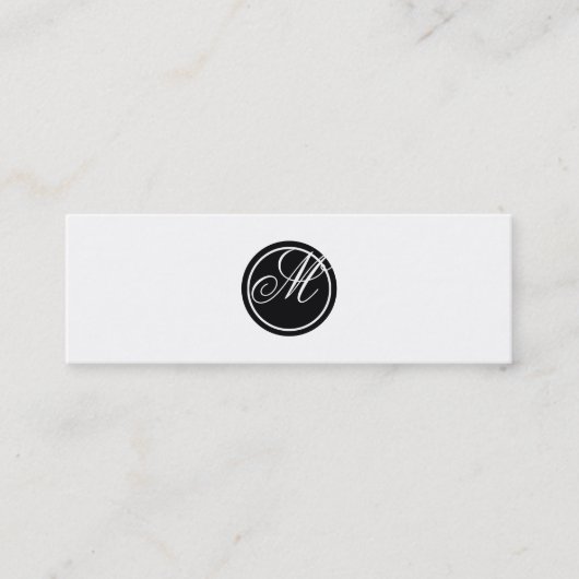 Carte De Visite Mini Monogramme simple (Devant)