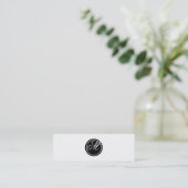Carte De Visite Mini Monogramme simple (Debout devant)
